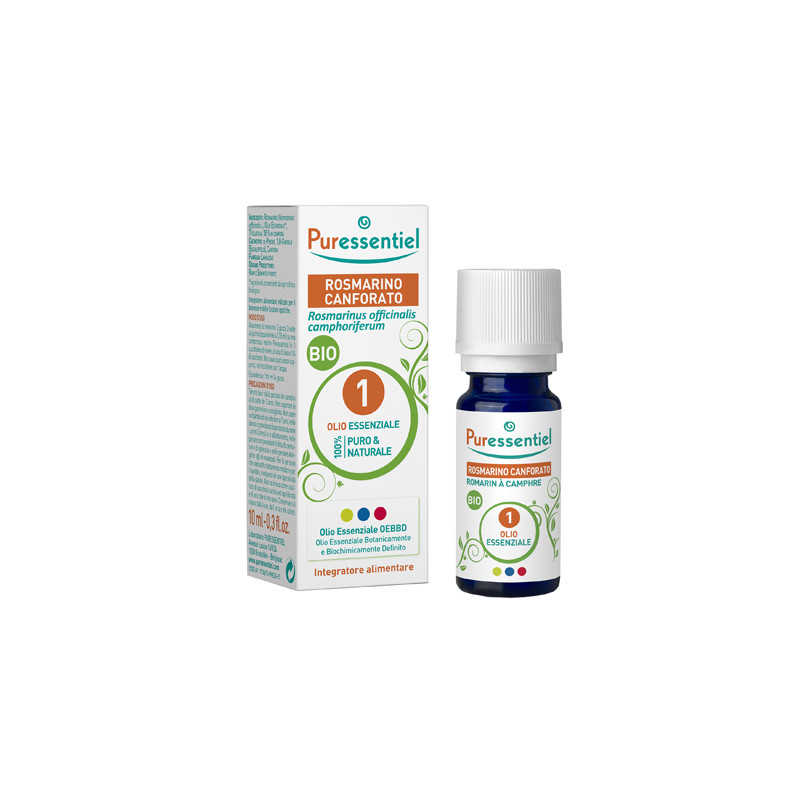 PURESSENTIEL ROSMARINO CANFORA OLIO ESSENZIALE BIO 10 ML