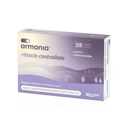 Confezione risparmio da 200 compresse di Armonia integratore con melatonina per dormire bene