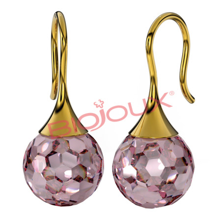 BJT322 ORECCHINO CARMEN ROSE 27MM STEEL GOLD PLATED