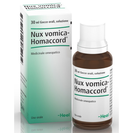 Confezione da 30 Ml di Guna Nux Vomica Homaccord Heel per disturbi gastrointestinali