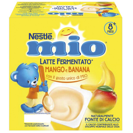 MIO MERENDA LATTE FERMENTATO MANGO E BANANA 4 PEZZI DA 100 G