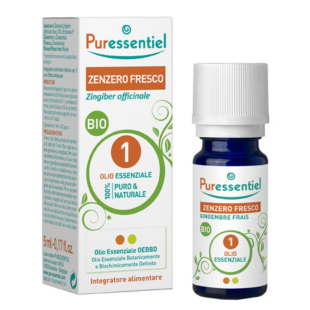 PURESSENTIEL ZENZERO FRESCO OLIO ESSENZIALE BIO 5 ML