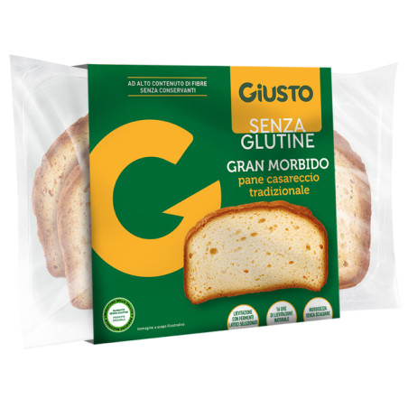 GIUSTO SENZA GLUTINE GRAN MORBIDO PANE CASARECCIO 200 G