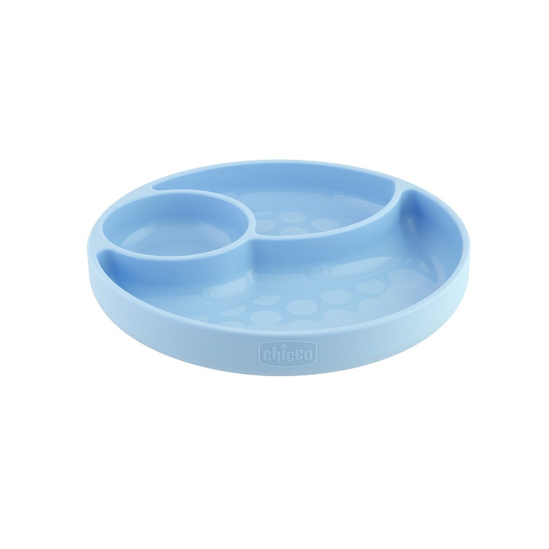 CHICCO PIATTO SILICONE VENTOSA BLU