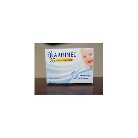 Narhinel Linea Pulizia Salute del Naso 20 Ricambi Soft per Aspiratore Nasale