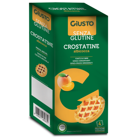 GIUSTO SENZA GLUTINE CROSTATINA ALBICOCCA 4 PEZZI DA 45 G