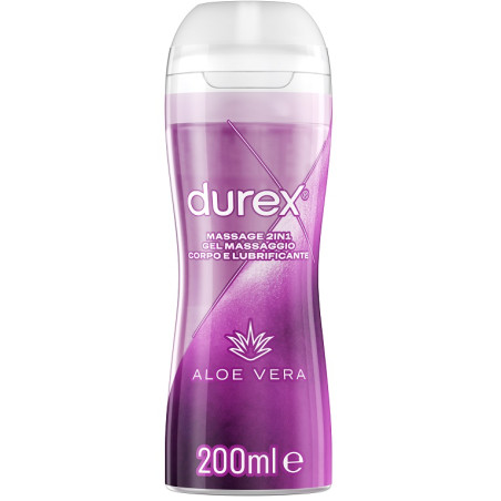 DUREX MASSAGE 2 IN 1 GEL MASSAGGIO CORPO E LUBRIFICANTE ALOE VERA 200 ML