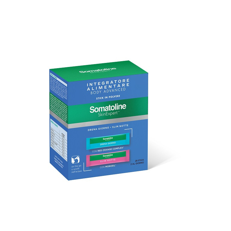 SOMATOLINE SKIN EXPERT BODY ADVANCED 14 STICK DRENA GIORNO + 14 STICK SLIM NOTTE