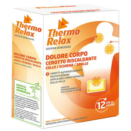 THERMORELAX CEROTTO AUTORISCALDANTE DOLORE CORPO COLLO/SCHIENA/SPALLE 4 PEZZI