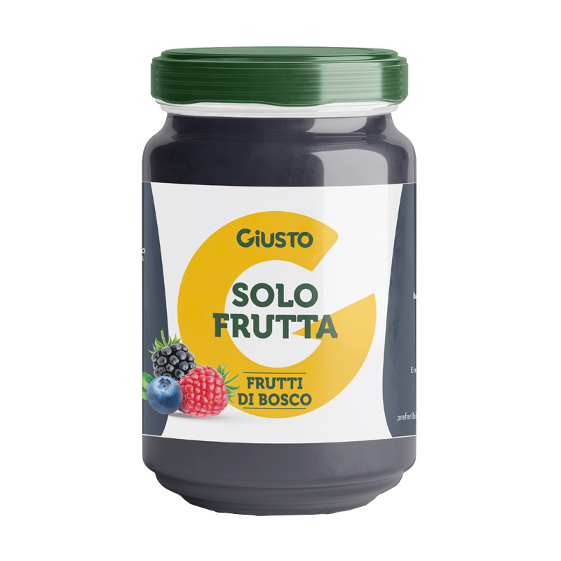 GIUSTO SOLO FRUTTA CONFETTURA FRUTTI DI BOSCO 220 G