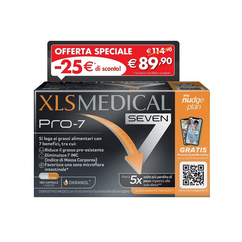 XLS MEDICAL PRO 7 180 CAPSULE TAGLIO PREZZO