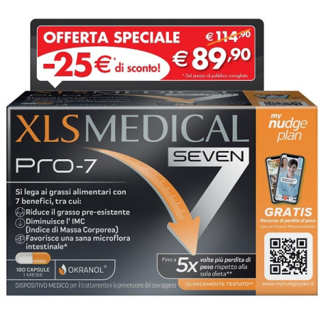 XLS MEDICAL PRO 7 180 CAPSULE TAGLIO PREZZO