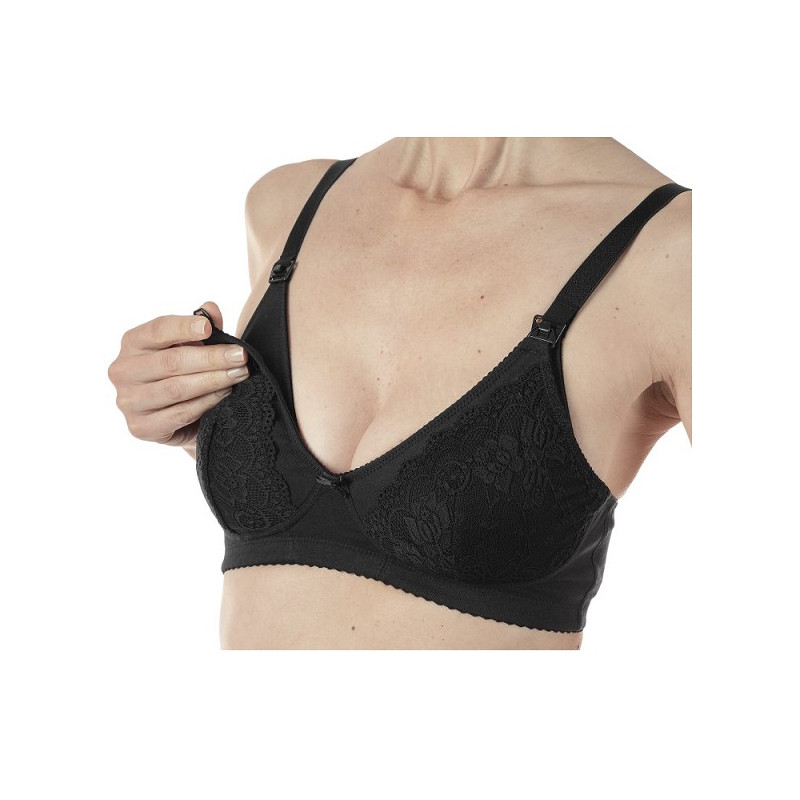 MAMMY REGGISENO COTONE ALLATTAMENTO BLACK 6C