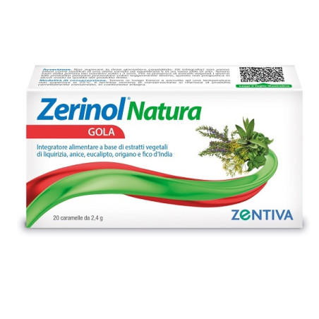 ZERINOL NATURA GOLA 20 CARAMELLE BALSAMICHE