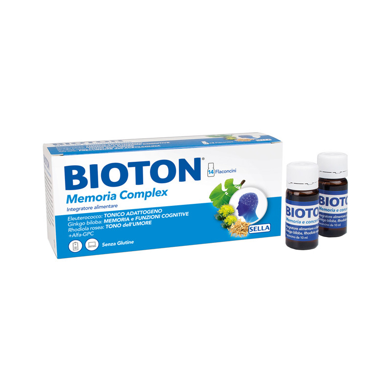 Bioton Memoria Complex Integratore per la stanchezza mentale 14 flaconcini da 10 ml