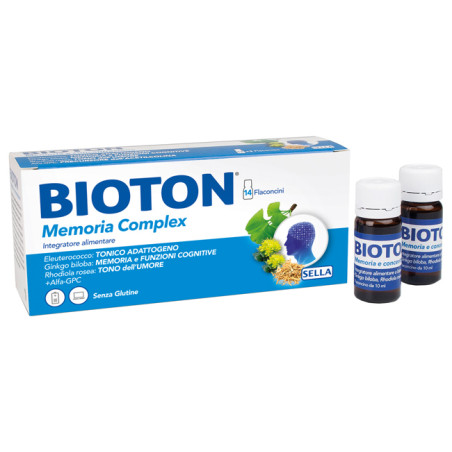 Bioton Memoria Complex Integratore per la stanchezza mentale 14 flaconcini da 10 ml