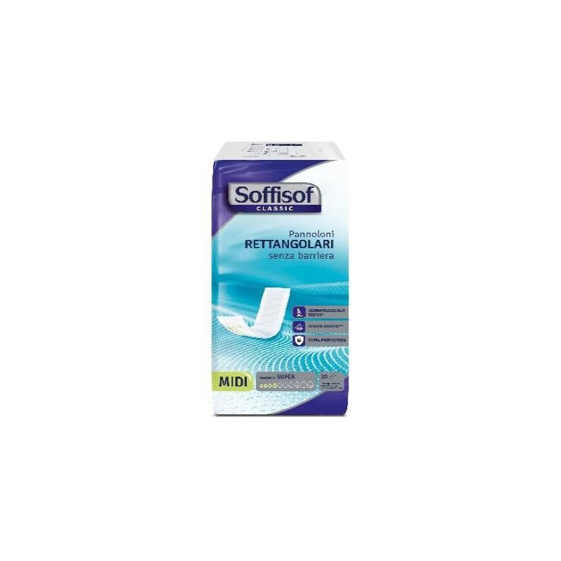 PANNOLONE SOFFISOF CLASSIC RETTANGOLARE SENZA BARRIERA 30 PEZZI