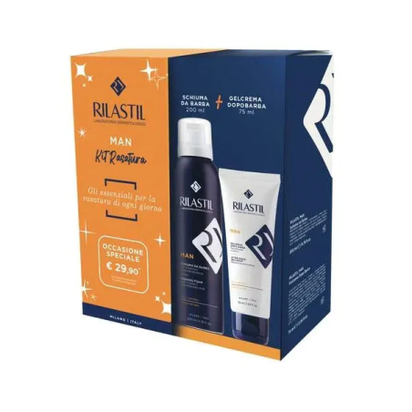 RILASTIL COFANETTO MAN 1 RILASTIL MAN GEL DOPOBARBA 75 ML + 1 RILASTIL schiuma da barba 200 ML