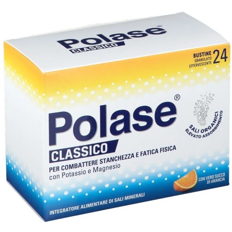 Confezione da 24 buste di Polase classico gusto arancia integratore salino