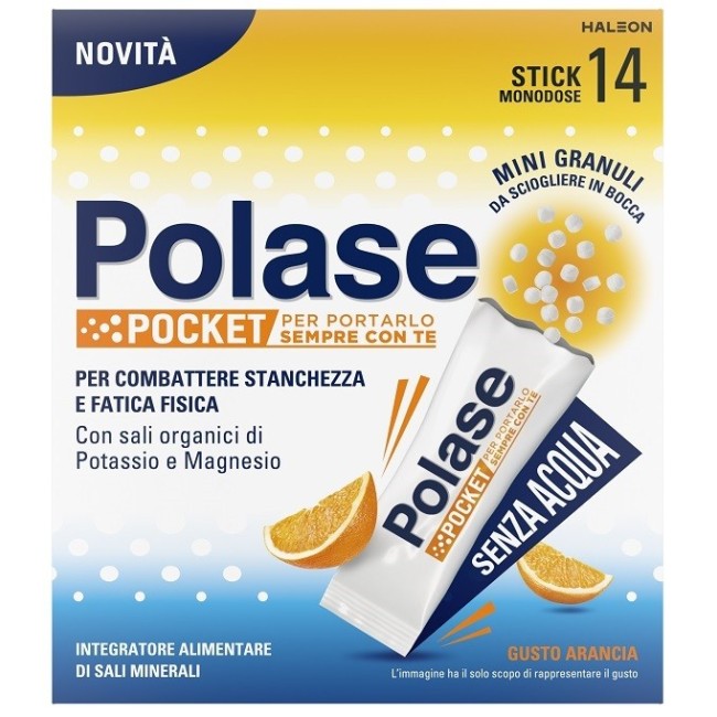 Confezione da 14 bustine orosolubili di Polase Pocket integratore di sali minerali