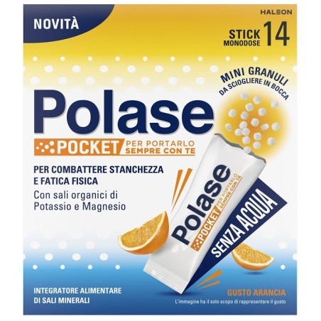 Confezione da 14 bustine orosolubili di Polase Pocket integratore di sali minerali