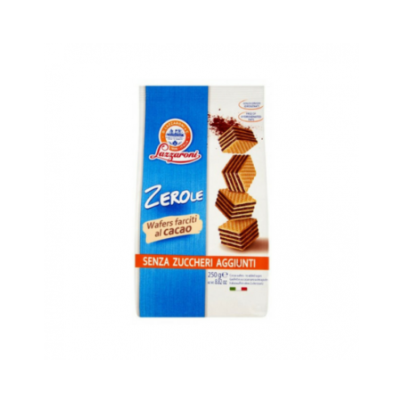 ZEROLE WAFERS ALLA NOCCIOLA SENZA ZUCCHERI AGGIUNTI 175 G