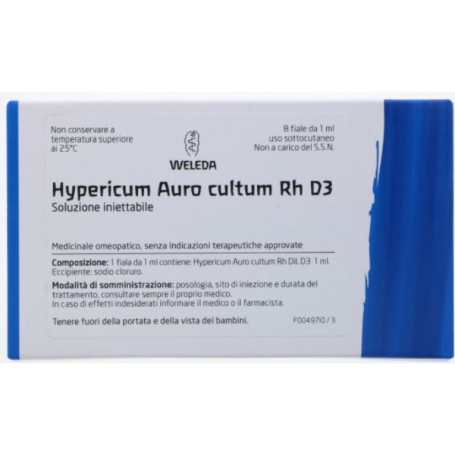 WELEDA HYPERICUM AURO CULTUM RH D3 01% 8 FIALE DA 1 ML L'UNA