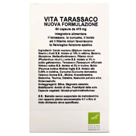 VITA TARASSACO NUOVA FORMULAZIONE 60 CAPSULE