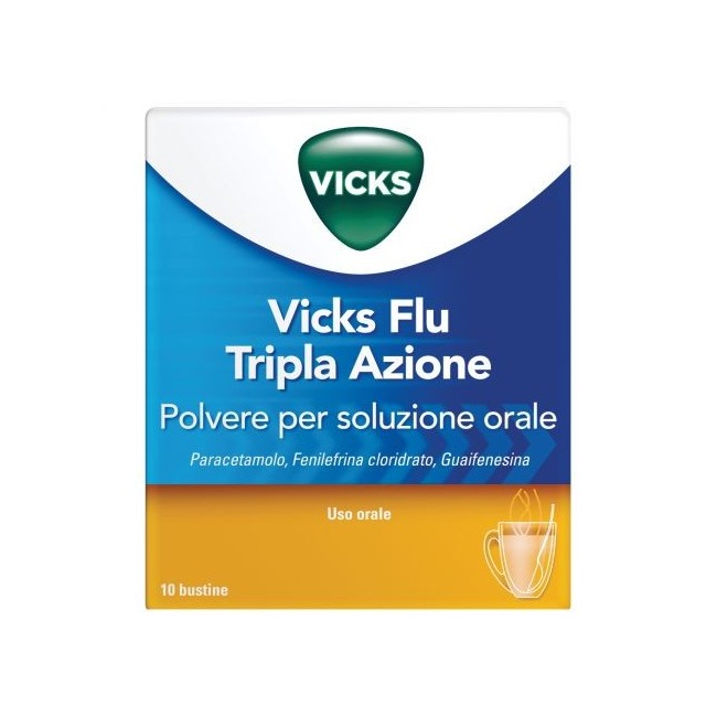 Vicks Flu Tripla Azione Polvere 10 Bustine