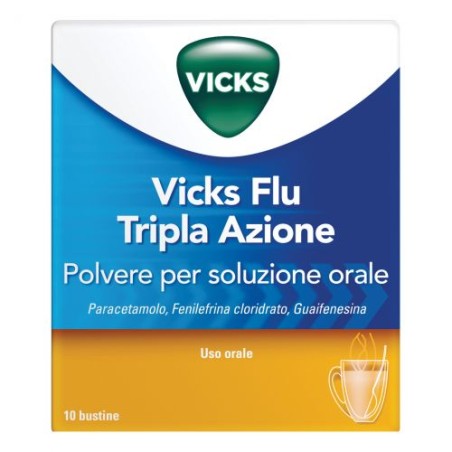 Vicks Flu Tripla Azione Polvere 10 Bustine