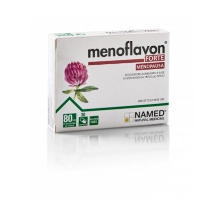 Confezione da 30 capsule di Menoflavon Forte integratore per la menopausa