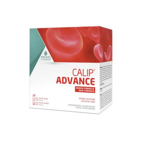 Confezione da 60 bustine di Calip Advance integratore per il metabolismo del colesterolo e dei carboidrati