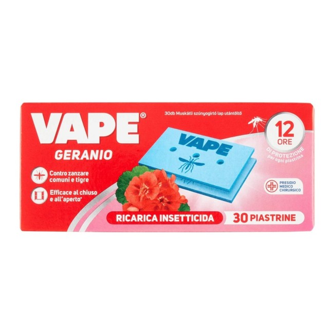 VAPE RICARICA PIASTRINE 30 PEZZI GERANIO