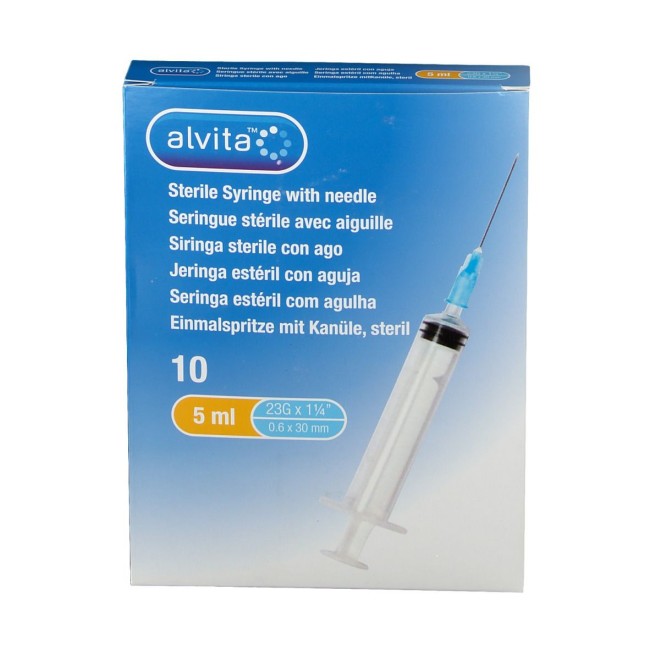 ALVITA SIRINGA 5 ML 23 GAUGE 10 PEZZI