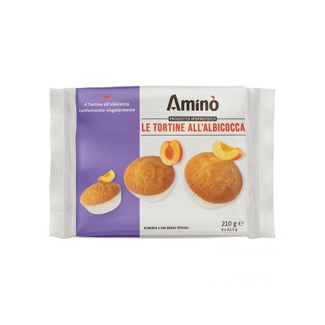 AMINO' LE TORTINE ALBICOCCA 4 PEZZI DA 52,5 G