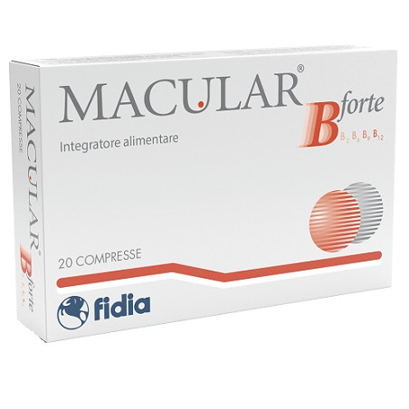 Confezione da 20 compresse di Macular B Forte integratore per il benessere degli occhi e della vista