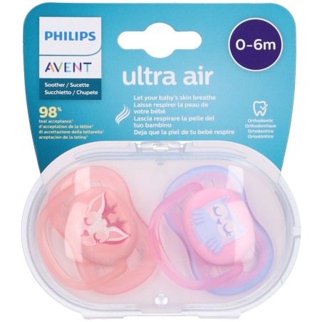 AVENT ULTRA AIR SUCCHIETTO GUFO/CERBIATTO FEMMINA 0-6 MESI 2 PEZZI