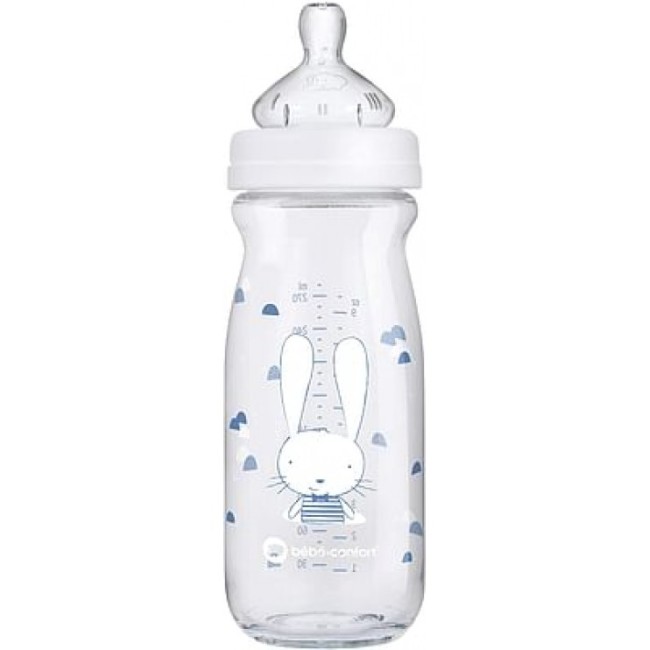 BEBE CONFORT BIBERON IN VETRO DA 130 ML TETTARELLA IN SILICONE T0 SWEET BUNNY