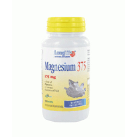 Confezione da 100 tavolette di Longlife Magnesium 375 Integratore di Magnesio