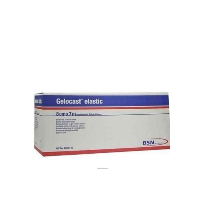 BENDA MONOESTENSIBILE ELASTICA GELOCAST GEL DI OSSIDO DI ZINCO 700 X 8 CM 10 PEZZI