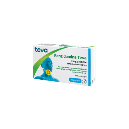 BENZIDAMINA TEVA*20PASTL 3MG