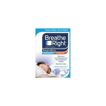 CEROTTI NASALI BREATHE RIGHT TRASPARENTI 10 PEZZI