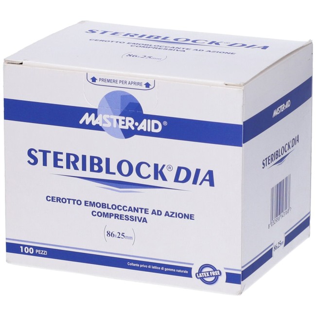 CEROTTO MEDICATO MASTER-AID STERIBLOCK DIA 8,6X2,5 100 PEZZI