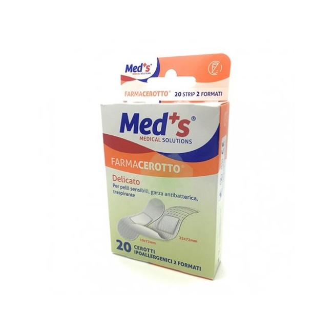 CEROTTO MEDS STRIP DELICATO TESSUTO NON TESSUTO 2 FORMATI 20 PEZZI