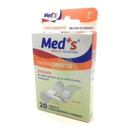 CEROTTO MEDS STRIP DELICATO TESSUTO NON TESSUTO 2 FORMATI 20 PEZZI