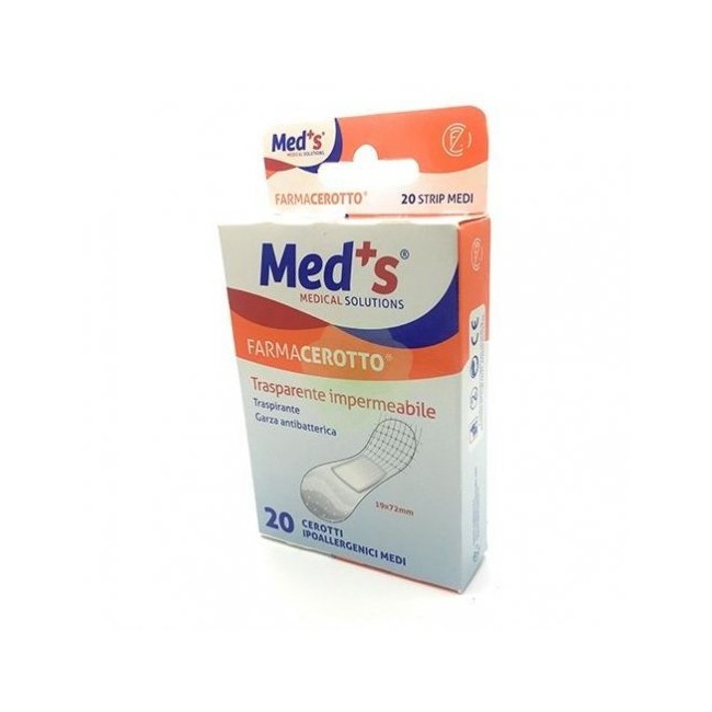 CEROTTO MEDS STRIPS POLIETILENE IPOALLERGENICO MEDIO 20 PEZZI