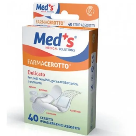 CEROTTO MEDS STRIPS POLIURETANO IPOALLERGENICO CLASSICO ASSORTITI 40 PEZZI