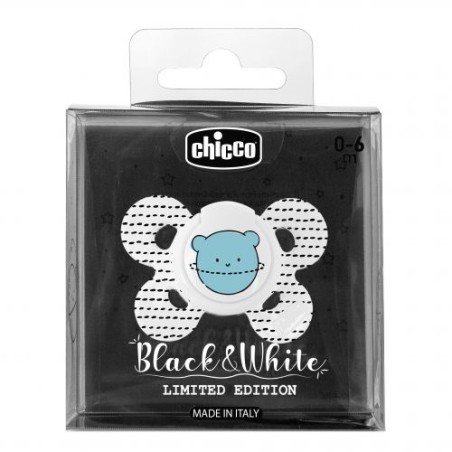 CHICCO SUCCHIETTO COMFORT BLACK&WHITE SILICONE 0-6M