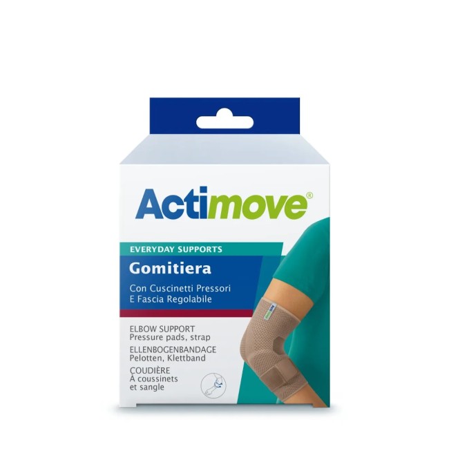 ACTIMOVE EVERYDAY GOMITIERA ELASTICA CON CUSCINETTI PRESSORI E FASCIA REGOLABILE L