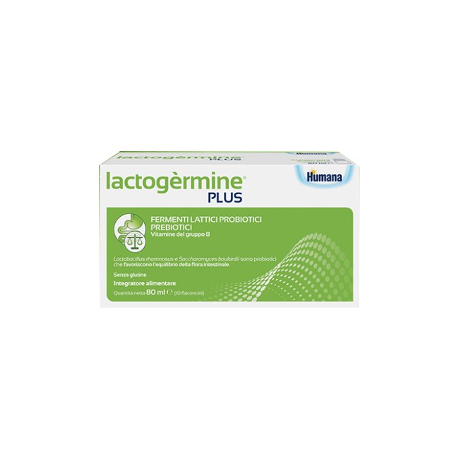 Humana Lactogermine Plus Integratore di Fermenti Lattici 10 Flaconi